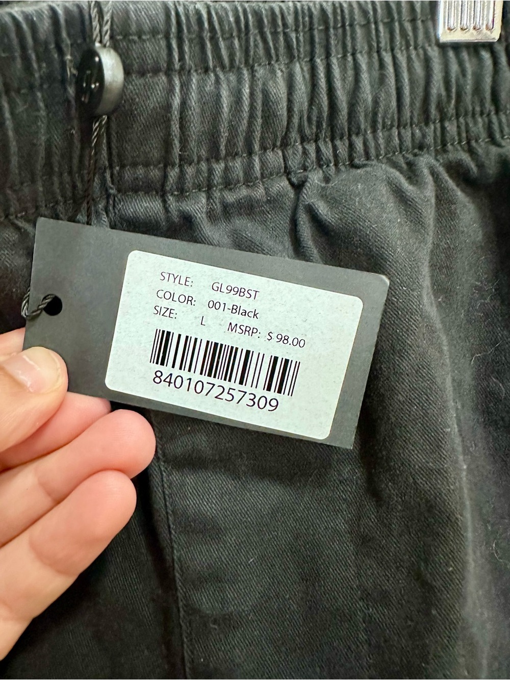 NWT GoodLife Pull On Shorts Elastic Waist in Black Size L - Picture 3 of 8